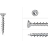 Wovar Spaanplaatschroeven Verzinkt 4 x 30 mm Torx 20 Voldraad | Doos 200 Stuks