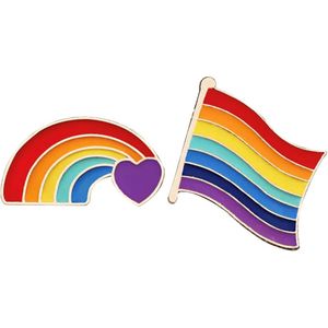 Akyol - Pride broche - LGBT BROCHE - GAYPRIDE BROCHE -gay pride pride vlag - regenboog broche - Regenboog - Pride - pride kledingspeld - Gay - lesbian - trans - cadeau - feestdag - verassing - equality - gelijk - lgbt - broche pride -broch regenboog
