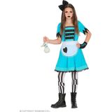 Widmann - Alice In Wonderland Kostuum - Bewonderde Alice In Wonderland - Meisje - Blauw - Maat 140 - Halloween - Verkleedkleding