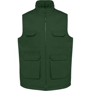 Bodywarmer Unisex L WK. Designed To Work Mouwloos Forest Green 65% Polyester, 35% Katoen