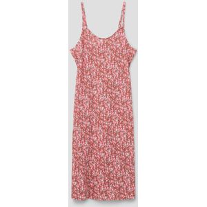 s.Oliver - Jurk - Lichtblauw/Geel/Rosa/Roestrood - Gevoerde Zoom/Rand, Bloemenprint