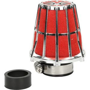 Mezoly luchtfilter recht Ø28-35mm rood/chroom