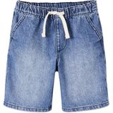 Denim jongensbermuda, gemakkelijk aan te trekken stone