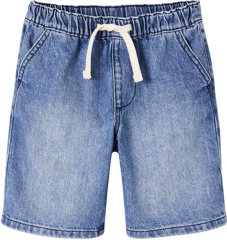 Denim jongensbermuda, gemakkelijk aan te trekken stone