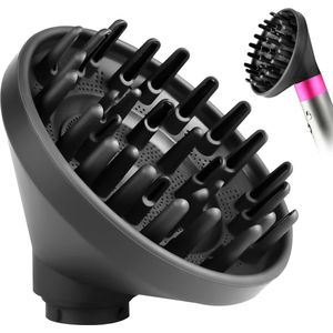 Diffuser - Krultang Diffuser Accessoire - Geschikt voor Dyson Stylers - Professionele Haardroger Kap - Grijs - 1 Stuk