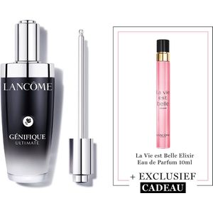 Lancôme Génifique Ultimate Serum + Cadeau - Génifique Ultimate Serum 115ml & La Vie est Belle L'Elixir Eau de Parfum 10ml - Génifique Ultimate Serum is verrijkt met Beta-Glucaan-CM - Handig Reisformaat Parfum - Totaal 125ml