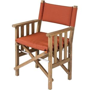 Regisseursstoel II Teak Premium met Forza Oranje kussenset (Geolied)