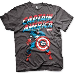 Marvel Captain America Heren Tshirt -M- Captain America Grijs