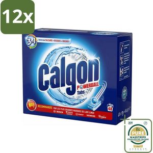 Calgon - 3in1 Tabletten - 48 tabletten - Voordeelverpakking - 12 stuks - Vuilresten verwijderen - Nare geuren bestrijden