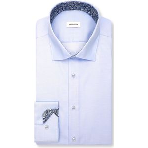 Seidensticker slim fit overhemd, popeline, blauw