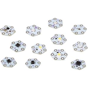 Whadda - micro:bit Uitbreidingsmodule - Set van 12 Stuks - Zeshoekig Design - Compatibel met Arduino