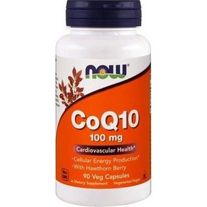 Now Foods - CoQ10 - 100 mg - Met Meidoornbes - 90 Plantaardige Capsules