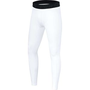 Compressiebroek Strak voor Heren en Jongens - Bright White (Wit), M