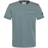 Gabbiano - T-shirt - Teal Blue - Interlock - Met Borstzak