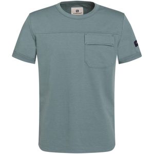 Gabbiano - T-shirt - Teal Blue - Interlock - Met Borstzak