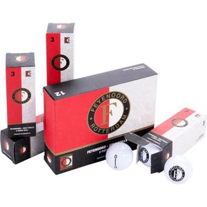 Feyenoord - Golfballen - 12 Pack - Hoogwaardige Kwaliteit - Officieel Logo