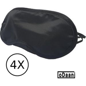 Slaapmasker zwart 4 stuks – Slaapcomfort – oDaani