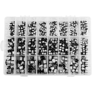 24 Waarden SMD Elektrolytische Condensator Assortiment Kit - 400 Stuks, 1uF tot 1000uF - Ideaal voor Elektronische Projecten
