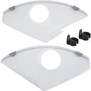 Jasbeschermers voor 28 inch metalen spatborden | Geleverd inclusief set 20 mm frame klemmen | Royale opening voor frame slot | Stevig kunststof materiaal