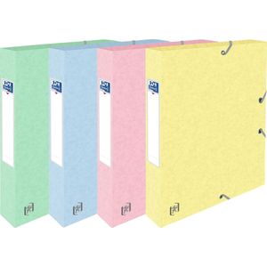 Oxford Top File + - archiefdozen - A4 - 40mm - pastel - pak 4 stuks