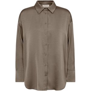 Freequent - FQNIRA - Blouse - Morel - Lange Mouwen - Knoopsluiting
