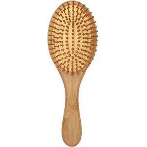 1-Pack - Bamboe Paddle Haarborstel - Natuurlijke Bamboe Borstelharen voor het Ontwarren van Haar - Houten Hoofdhuid Massage Borstel - Voor Alle Haartypes (Ronde Kop)