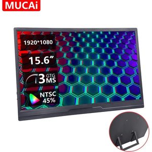 MUCAl Draagbare Monitor - 15.6 Inch Full HD - USB-C/HDMI - Ultradun Design