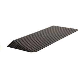 Rubberen Drempelhulp Schuin - 38 mm Hoog - Oprijplaat Voor Rolstoel, Rollator En Scootmobiel - Oprijhelling Rubber