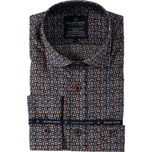 Fellows United Shirt lange mouw stretch Navy (42.6516 - 110)
