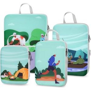 Koffer Organizer Set - Handig en Ruimtebesparend - Voor Georganiseerd Reizen - Lichtgewicht en Duurzaam - Ideaal voor Vakantie en Zakenreis - Slim Inpak Systeem