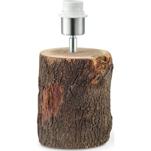 Home Sweet Home - Landelijke tafellamp voet Treetrunk voor lampenkap - 13.5/13.5/26cm - gemaakt van Hout - geschikt voor E27 LED lichtbron - voor lampenkap met doorsnede max.35cm