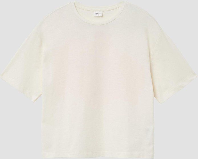 T-shirt - Boxy-Fit - Katoenen Jersey - Ronde Hals - Gegomde Print