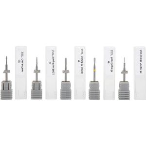 Roestvrijstalen nagelboor set - 5-delige tungsten nagelboor set voor nageltoren en polijstkop nagelkunst, verwijdering van dode huid