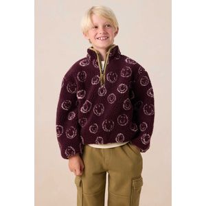 Sissy-Boy - Teddy Sweater - Donkerrood - Met Smiley Patroon
