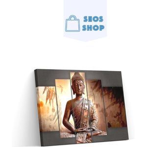 SEOS Shop ® Diamond Painting Volwassenen - Diamond Painting Kinderen - Diamond Painting Pakket Volledig - Buddha - 5 Luik
