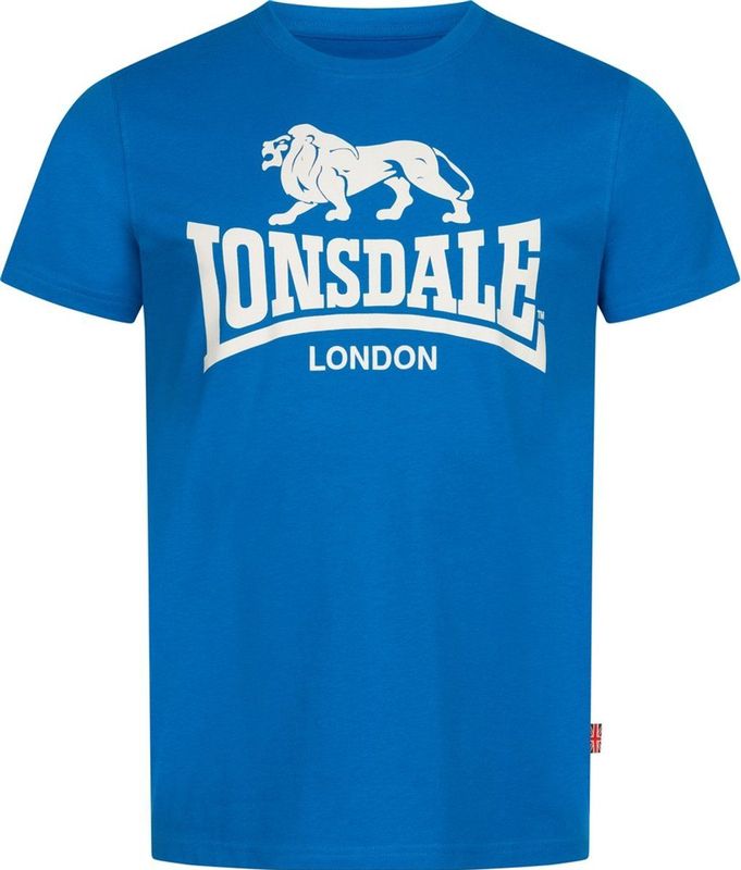 Lonsdale Logo T-Shirt normale Passform Royal Blue/White-5XL