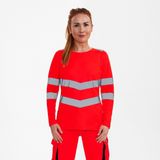 Engel - Safety T-shirt - Hi-vis Red - Lange Mouwen - Dames