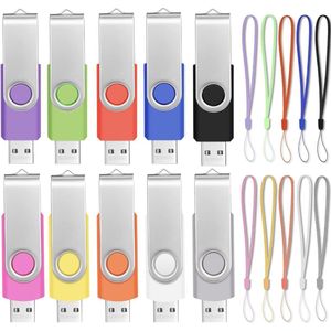 20 Pack 8GB USB Flash Drives in 5 willekeurige kleuren USB 2.0 Groothandel Lot Bulk Memory Sticks