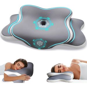 Dutchers® Ademvrij Hoofdkussen – Vlinderkussen - Verkoelend Kussen – Anti Snurk – Orthopedisch Traagschuim Nekkussen - Nekklachten – Ergonomisch Vlinder Slaapkussen – Cervicaal Hoofdkussen – Memory Foam Bedkussen