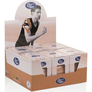 CureTape Sports 5 cm x 5 mtr Beige - 6 pack cure tape - kinesiologie tape - water resistant sporttape - Gekozen door fysiotherapeuten