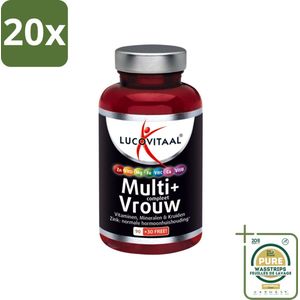 20 x Lucovitaal - Vitaminen - Multi + Compleet Vrouw - 120 Tabletten - Grootverpakking - Multivitamine Vrouw - Vrouwelijke Gezondheid - Energie - Vitaliteit - Hormoonbalans