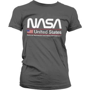 NASA Dames Tshirt -S- United States Grijs
