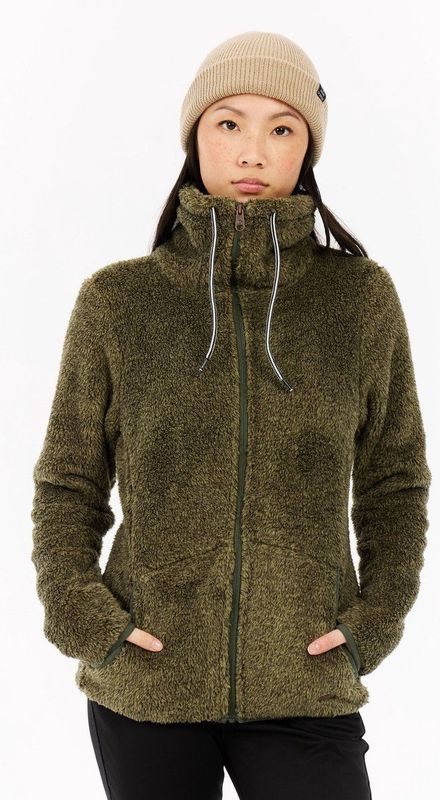 Protest - Riri - Fleece Vest - Thyme - High-pile fleece - Ritssluiting