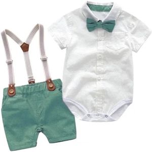 Gentleman - baby kleding - set pakje Groen - Baby - Jongen - Maat 80 - Groen