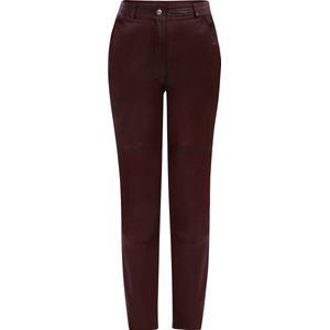 Felix Hardy Leren Broek Dames Bordeaux - M