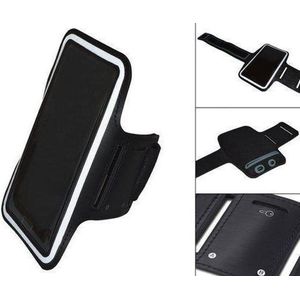 Comfortabele Smartphone Sport Armband voor uw Nokia Lumia 800, Zwart, merk i12Cover