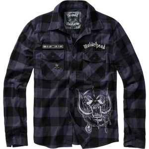 Brandit Motorhead - Checkshirt Overhemd - 7XL - Zwart/Grijs