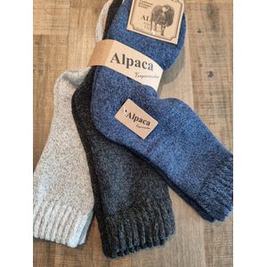 4 Paar - Alpaca Wollen Sokken - Maat 39-42 - Wintersokken - Wandelsokken - Huissokken - Vrijetijdsokken