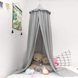 Bedhemel baby bed baldakijn muggen voor slaapkamer muggennet insectenbescherming kinderen prinses speeltent grijs