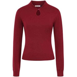 Banned - Mara Gebreide trui - S - Bordeaux rood